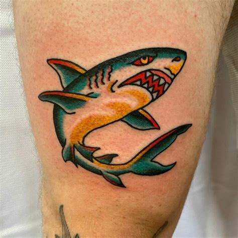 Rib Traditional Shark Tattoos 8. . Shark tattoo traditional